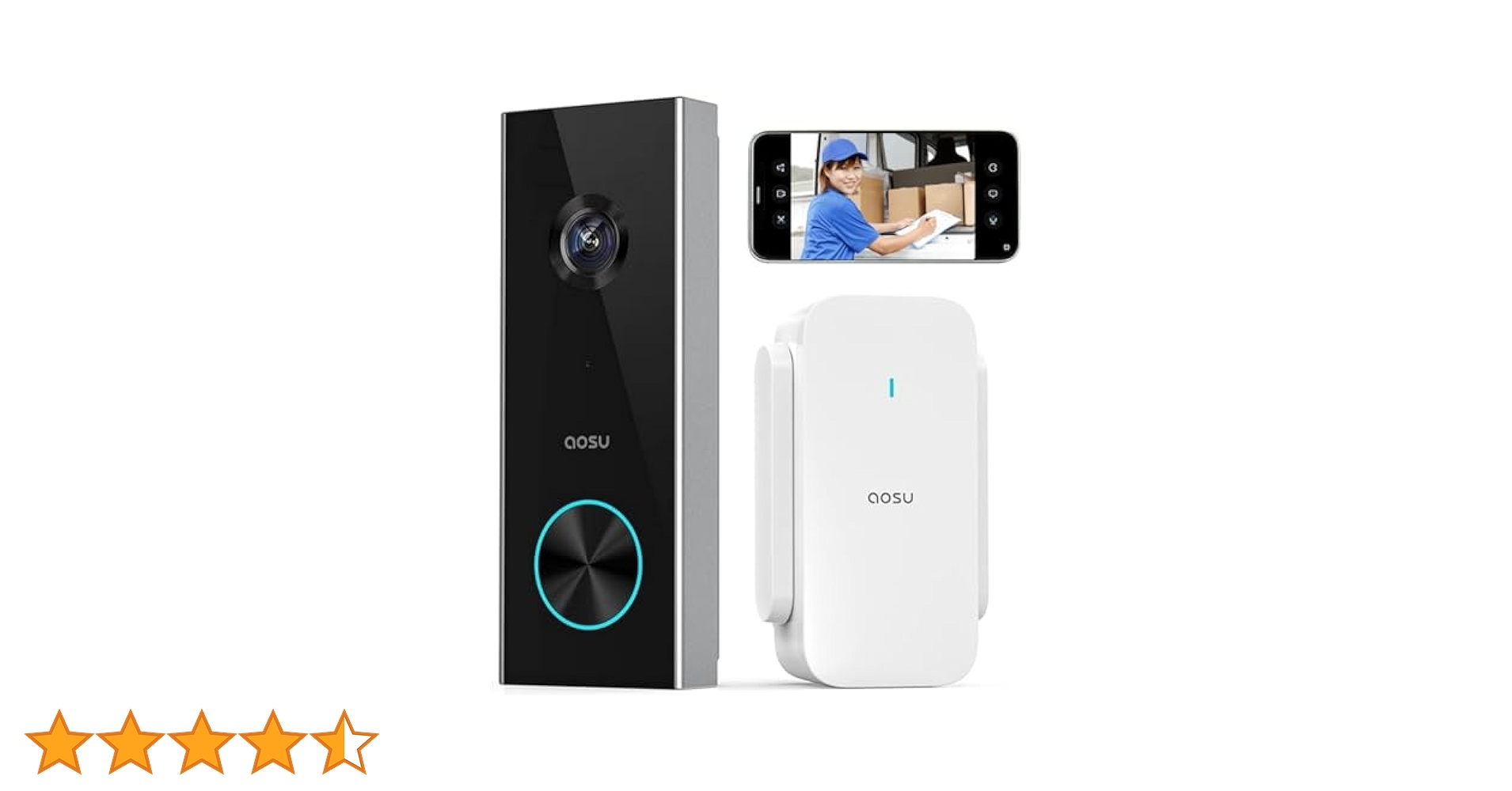 AOSU 5MP画質 インターホン ワイヤレス ドアベル 防犯 Amazon.co.jp: AOSU 5MP画質 インターホン ワイヤレス( 2.4/5
